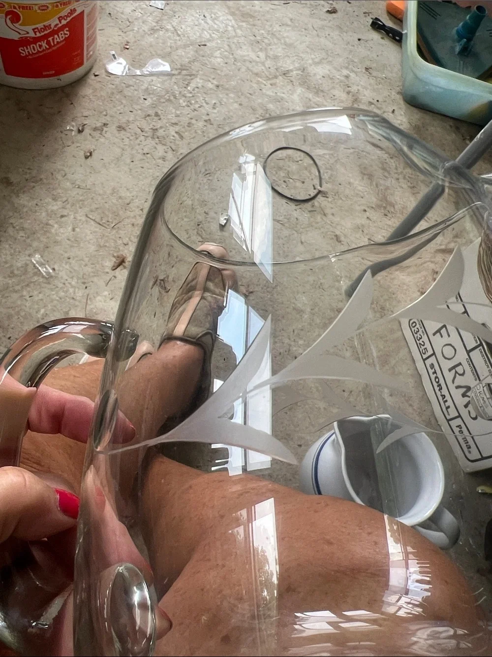 Vintage Clear Glass Pitcher - Home Dining